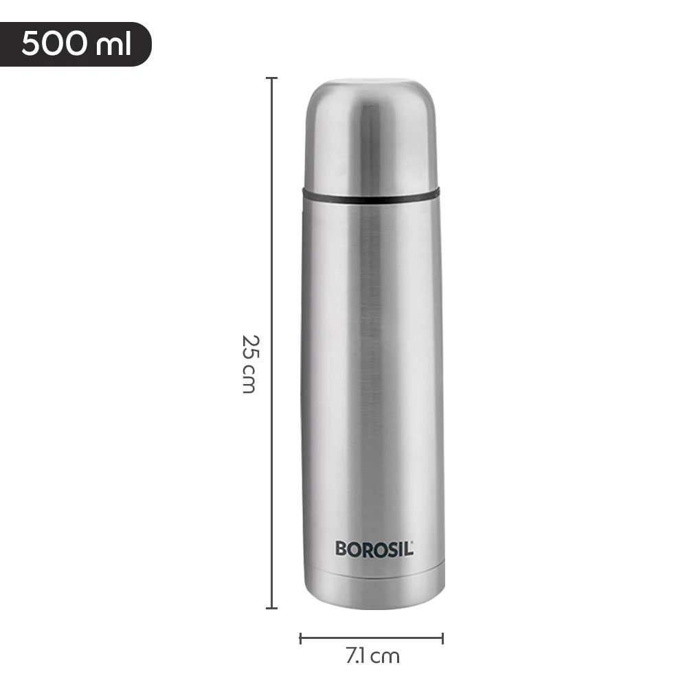 Borosil Thermo Flask, Black-CP