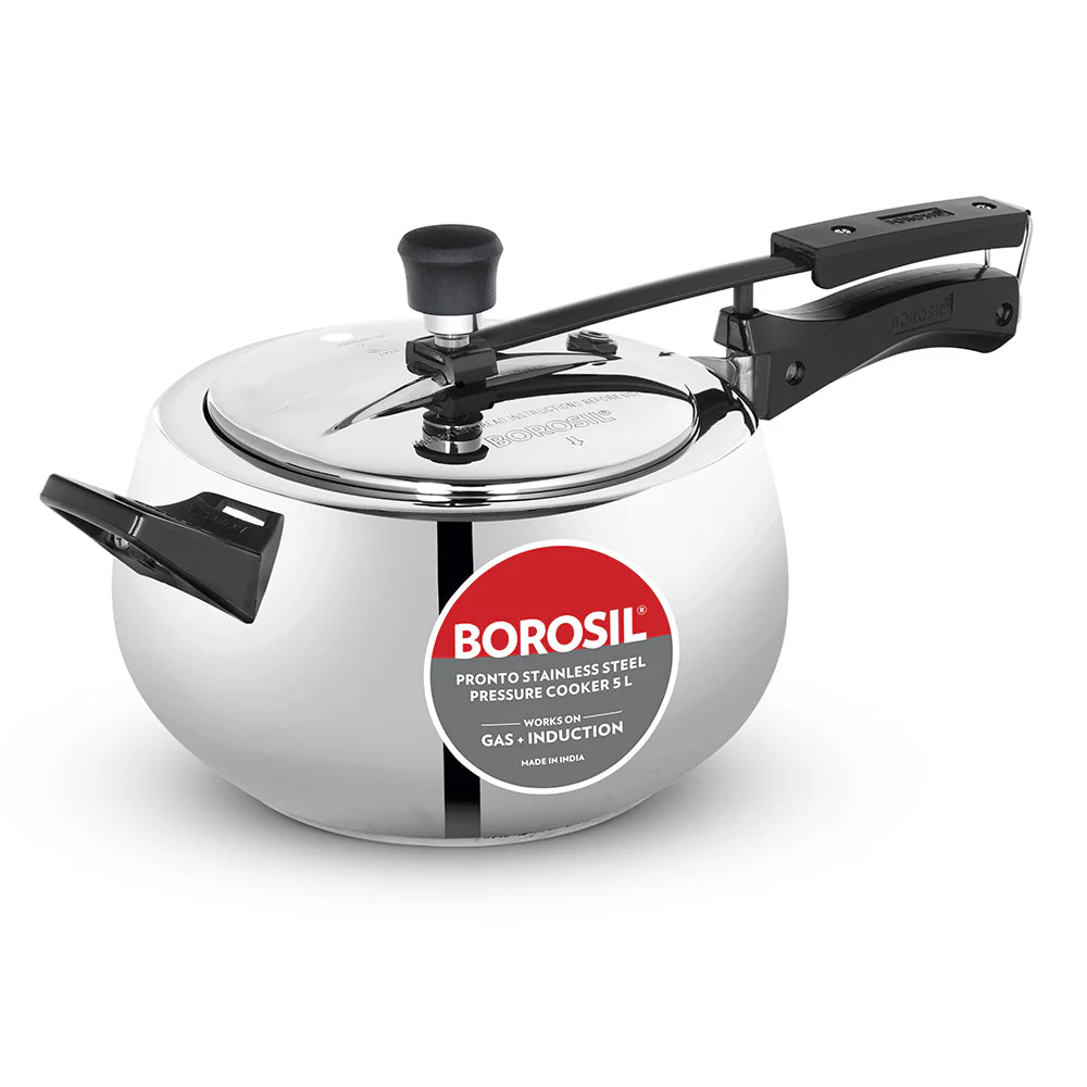 Borosil Pronto SS Pressure Cooker, 5L