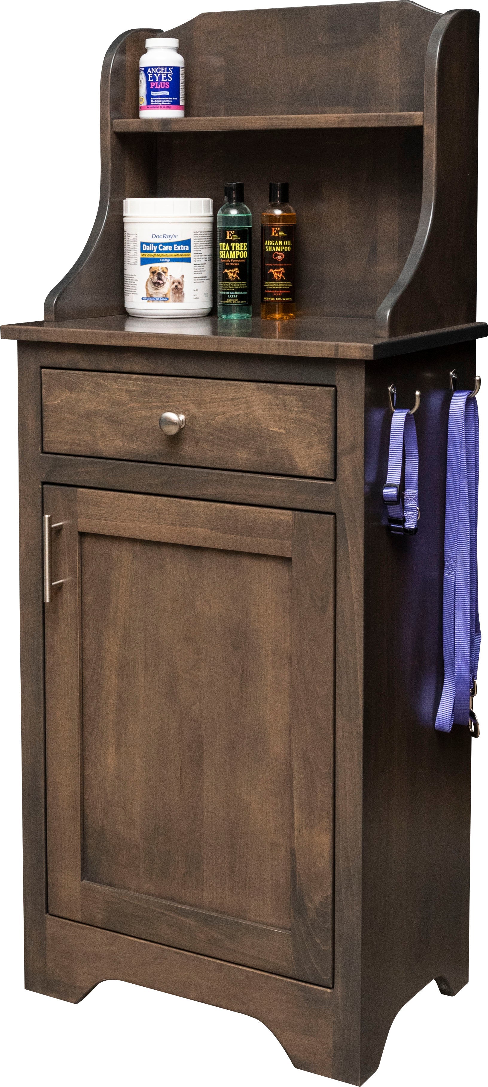 Amish Multi-Purpose Pet Cabinet With Door & Shelf