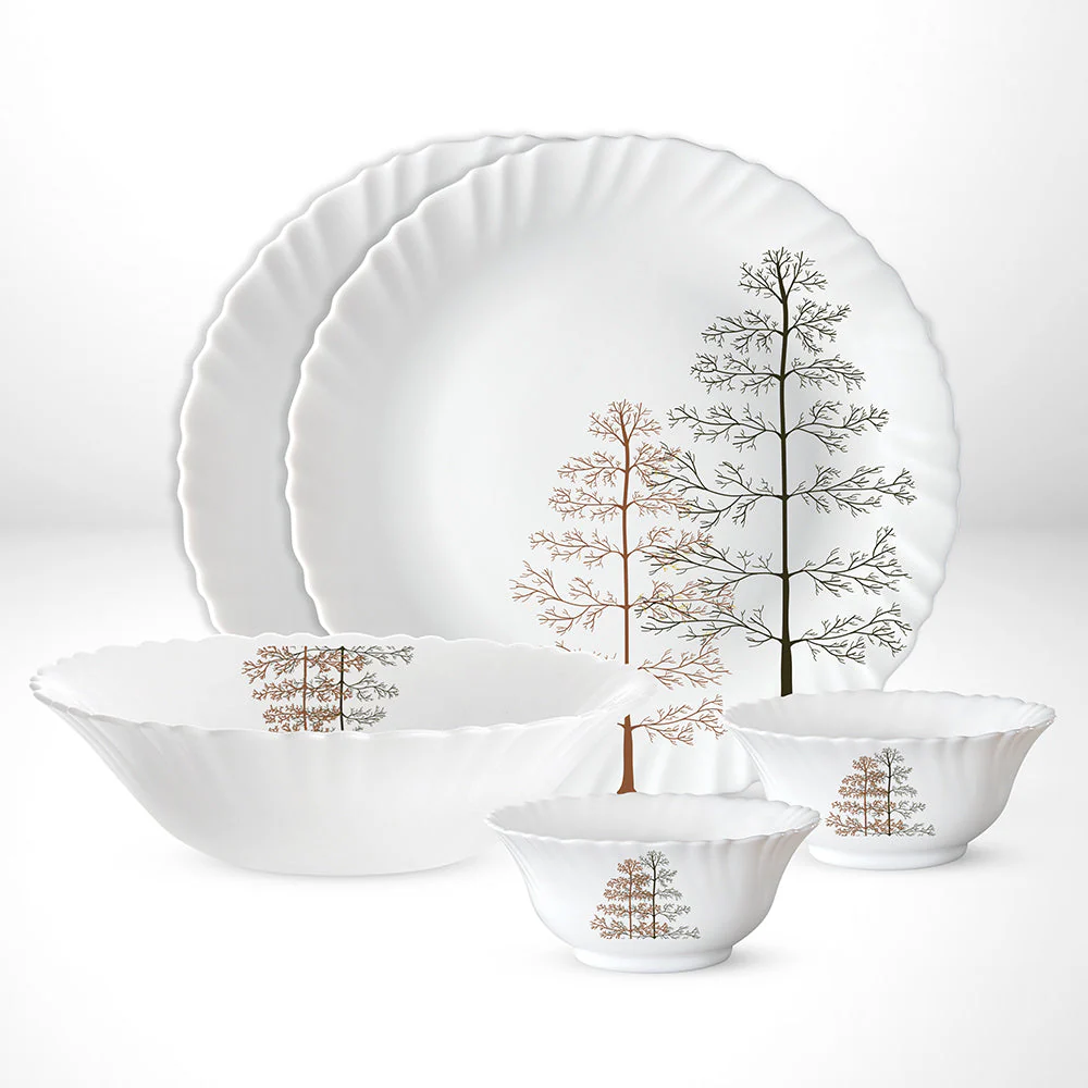 Larah by Borosil Pine Dinner Set, 23 pc
