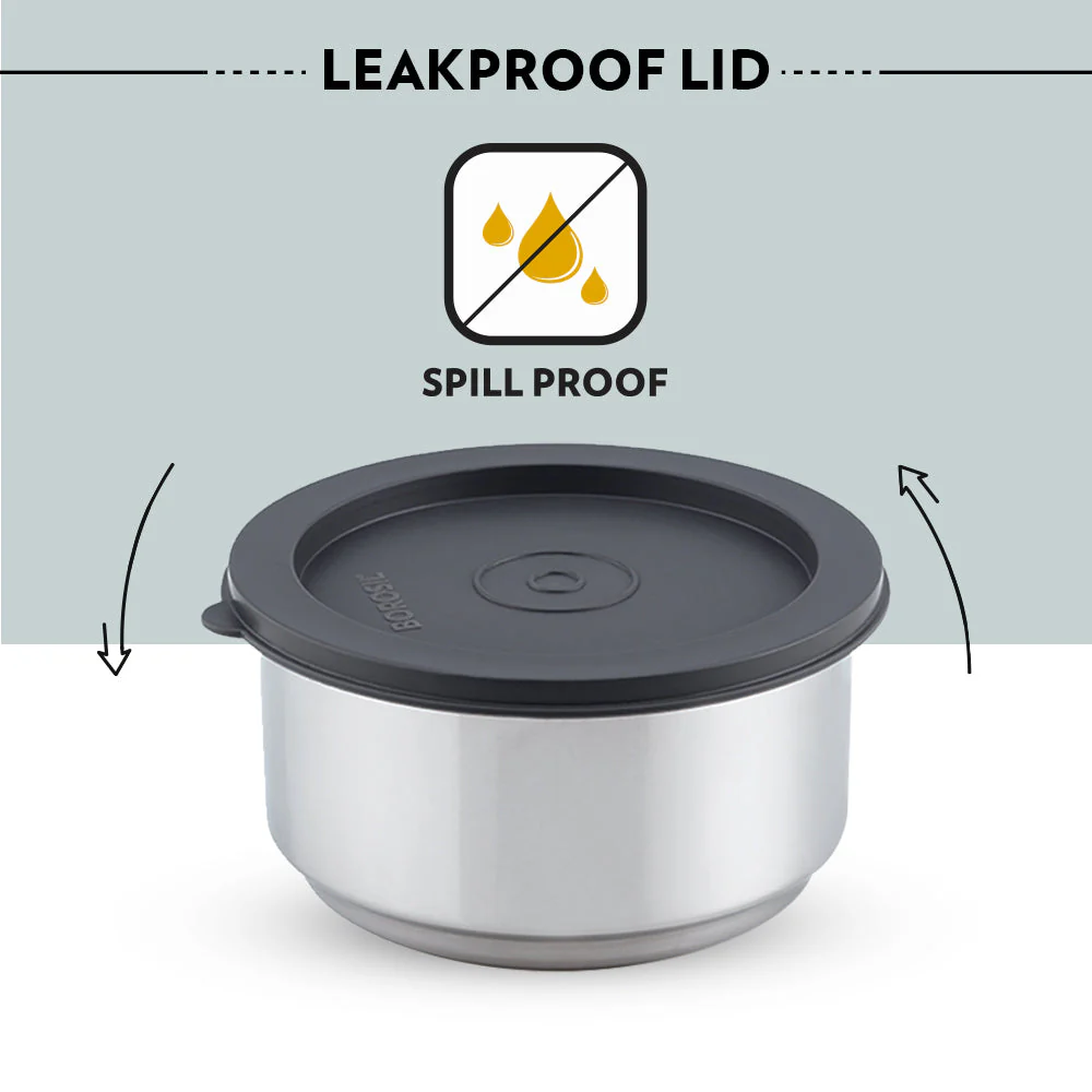 Borosil Carryfresh Lunchbox, Set of 3, (475ml x 1) + (280ml x 2)