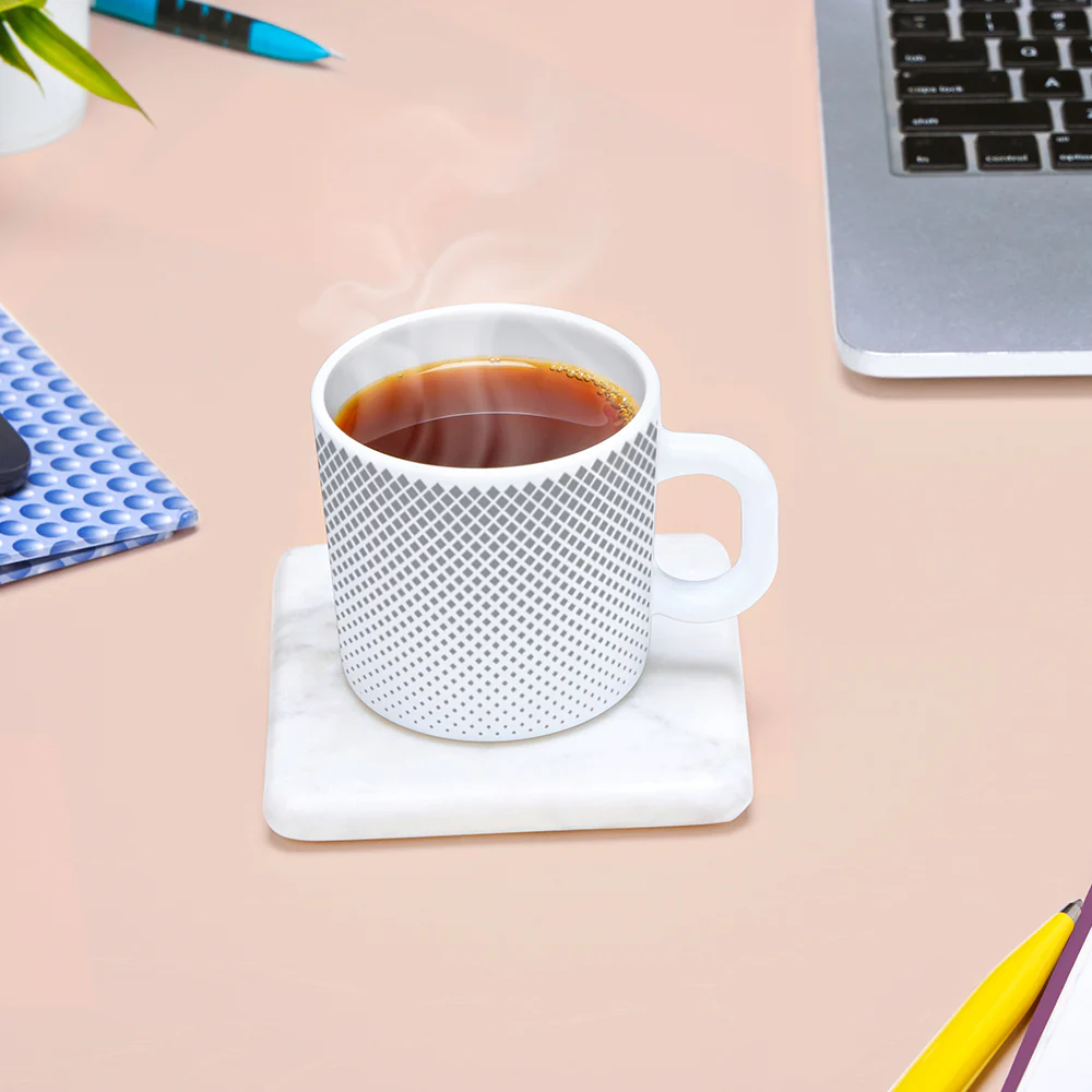 Larah by Borosil Grey Pixel Mug Set, 180ml x 6