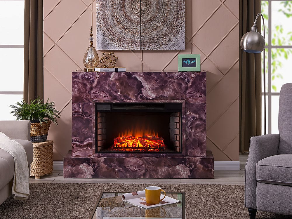 Torvelle Electric Fireplace TV Stand in Multi-Color