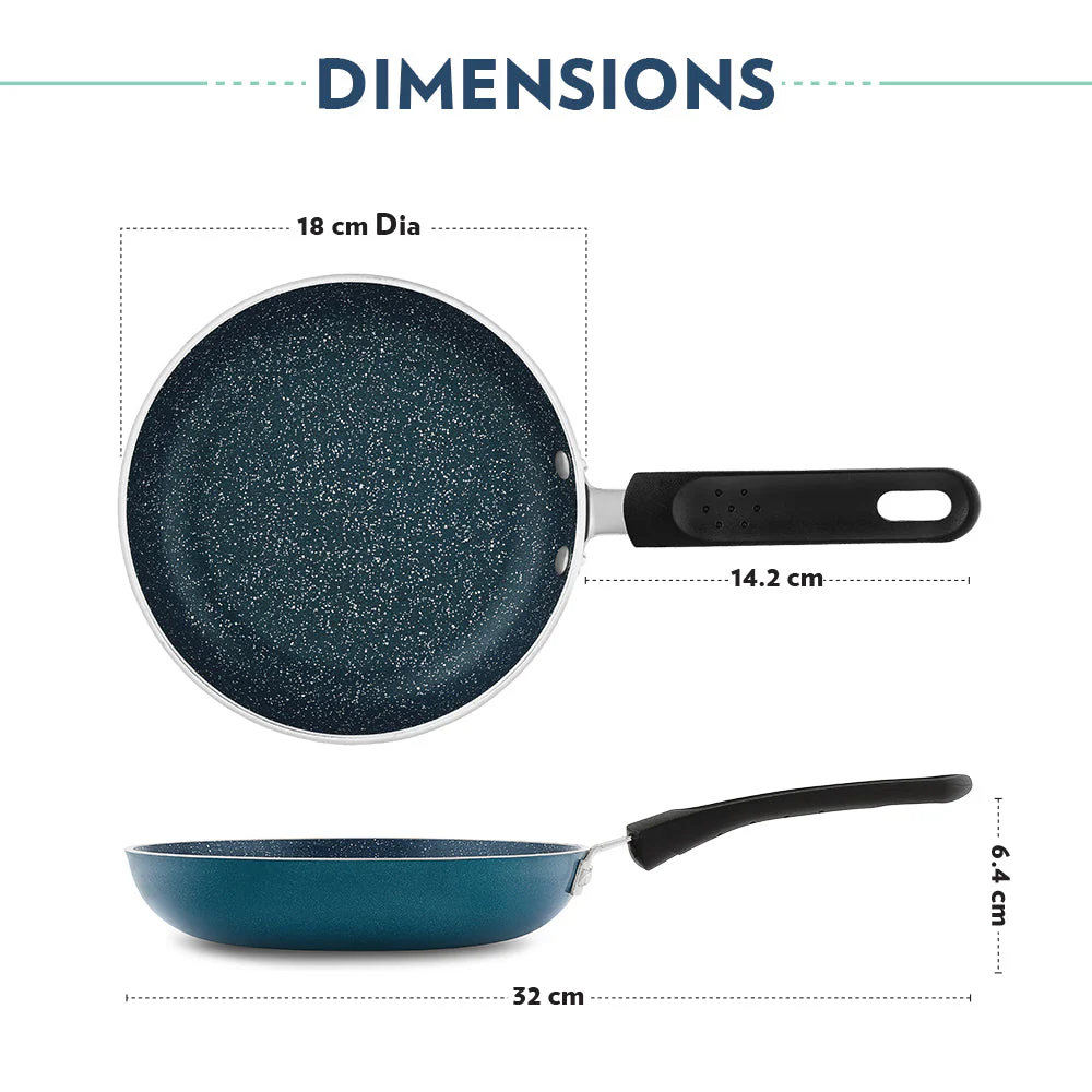 Borosil Pro Chef Non-stick Mini Frying Pan, 18 cm