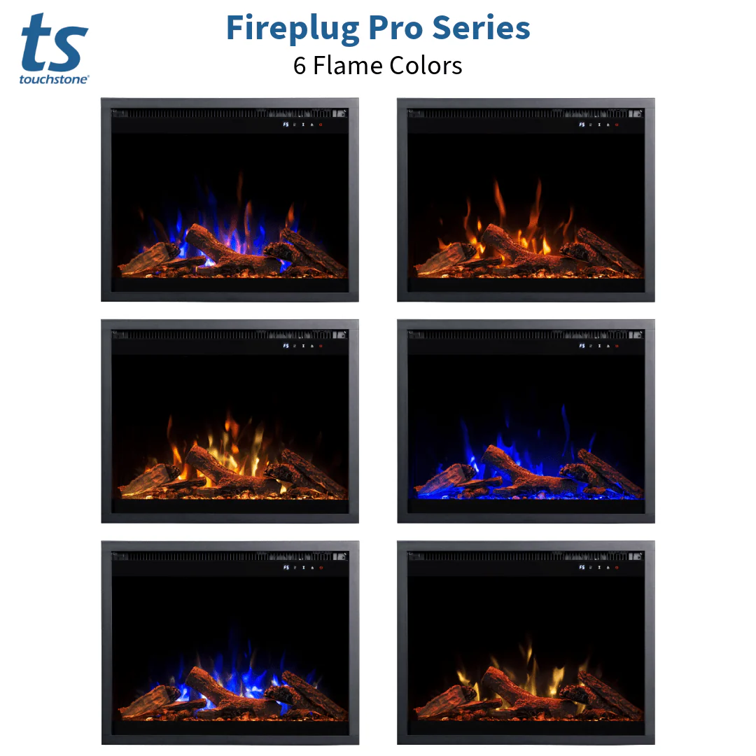 Fireplug™ Pro 33 inch Smart Electric Fireplace Insert with Fire Crackle Sound 80072
