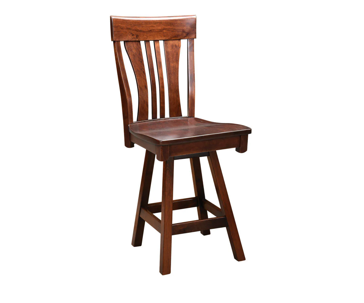 Amish Hudson Swivel Bar Chair