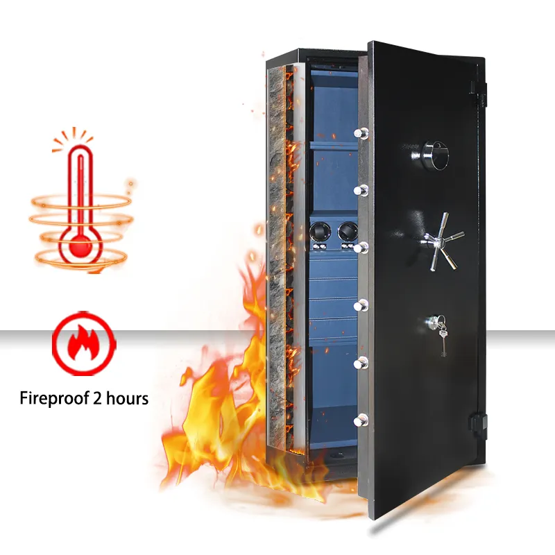 JB Large Watch Winder & Jewelry Safe Fireproof 4 Jewelry Drawers & 5 Watch Winders