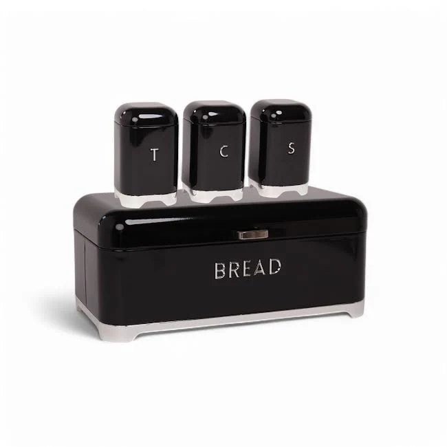 CH 4 Piece Canister Set Black