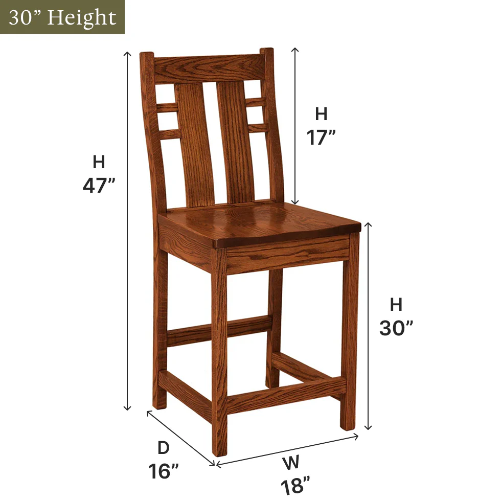 Amish Cascade Bar Chair