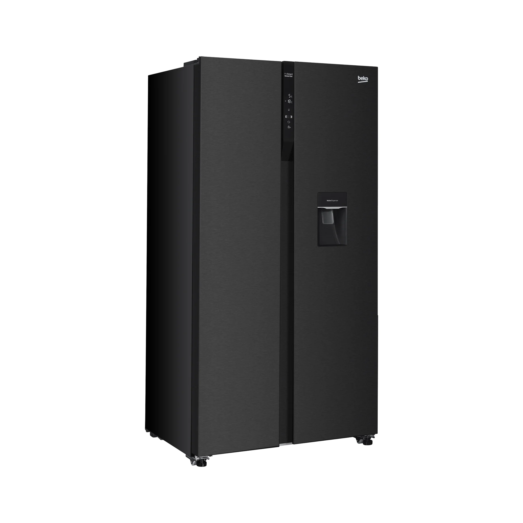 Beko 521L 91cm Side By Side Fridge Dark Inox