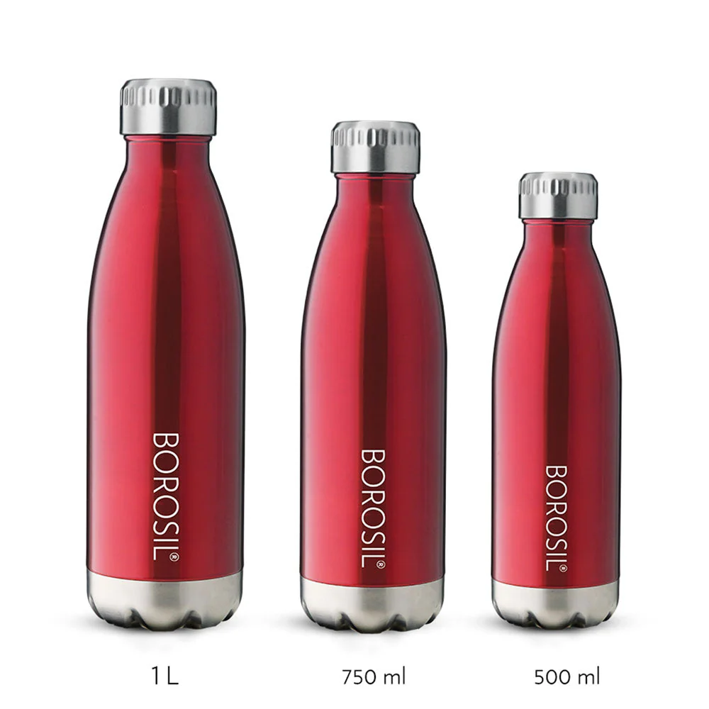Borosil Bolt Trans Red, 500ml