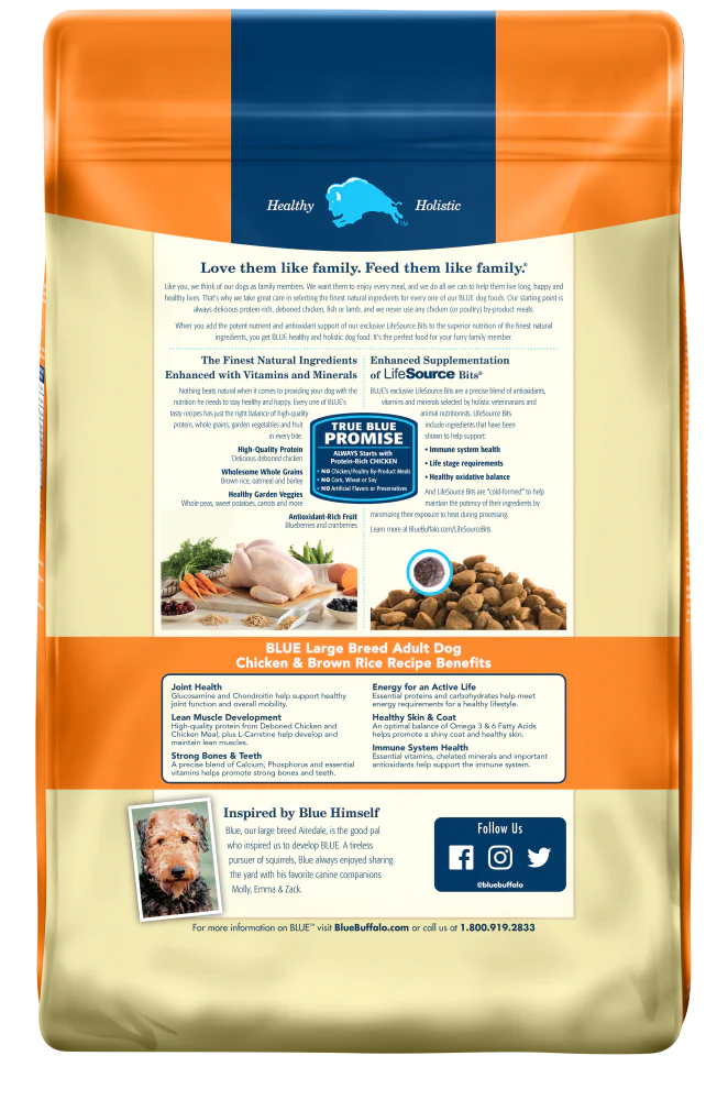 Blue Buffalo Life Protection Natural Chicken & Brown Rice Recipe Large Breed Adult Dry Dog Food