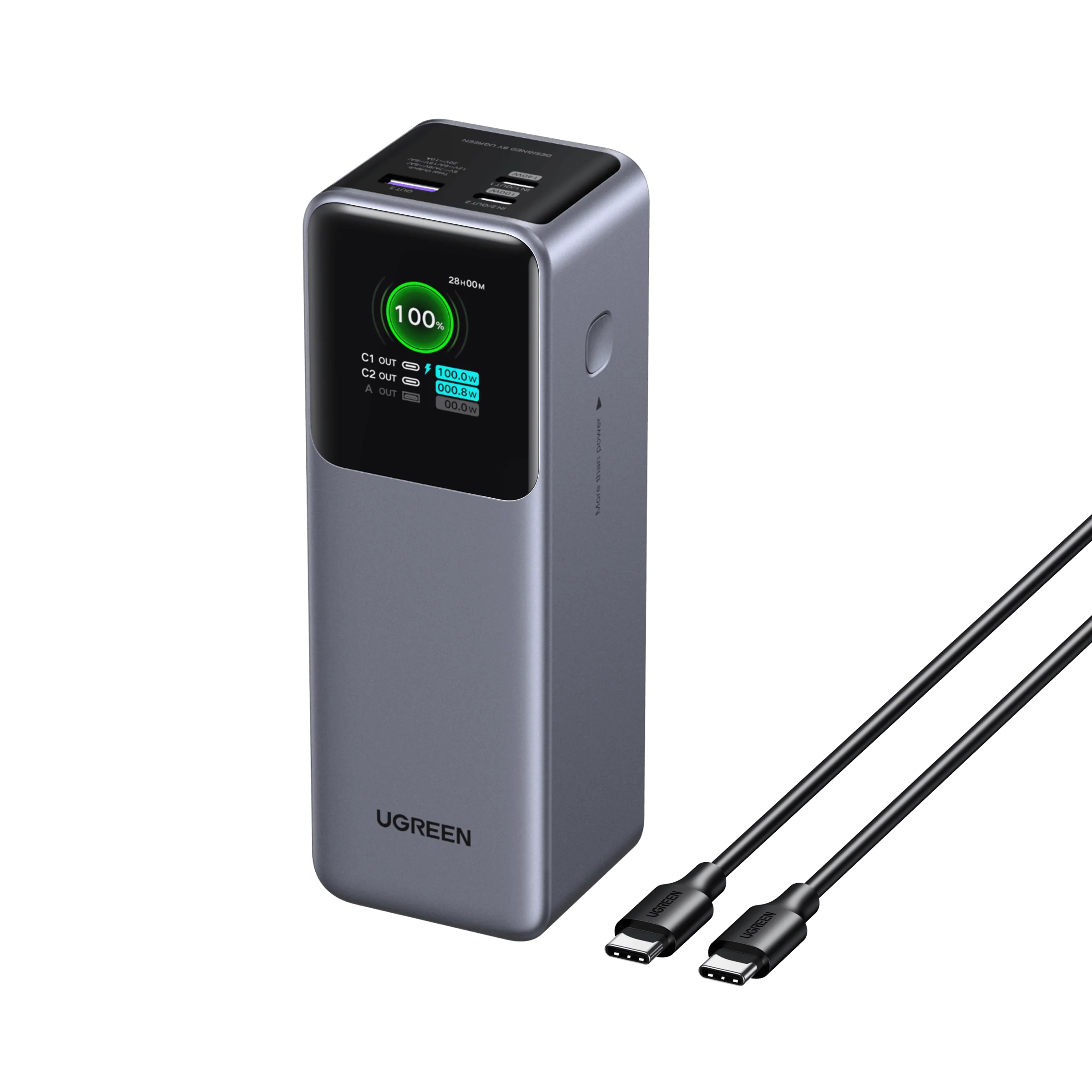 UGREEN Nexode Power Bank 25000mAh 200W with Smart Digital Display