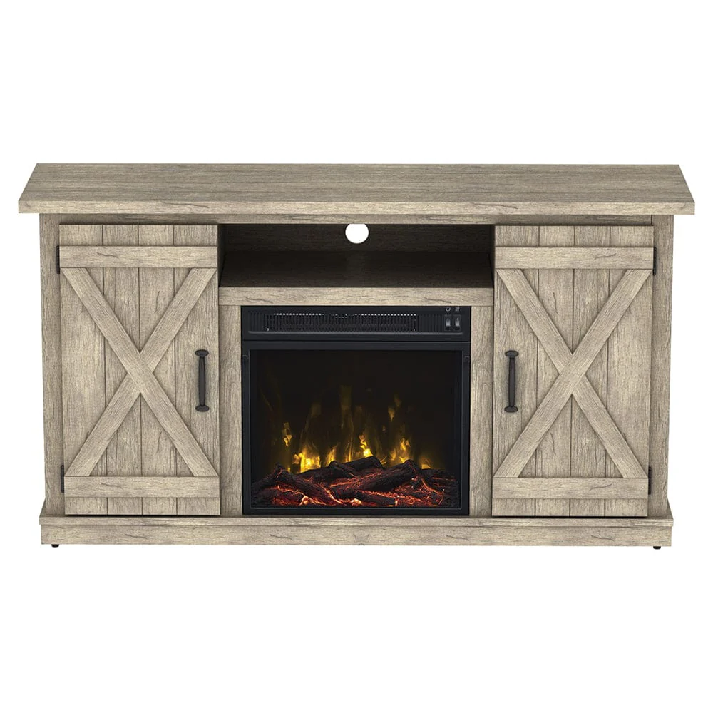 Killian Electric Fireplace TV Stand in Ashland Pine