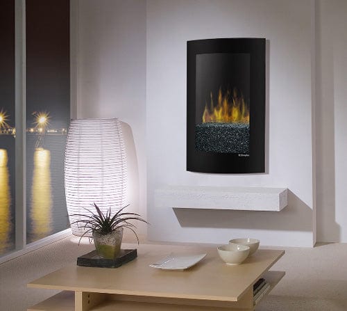 Dimplex 23-In Convex Black Wall Mounted Electric Fireplace