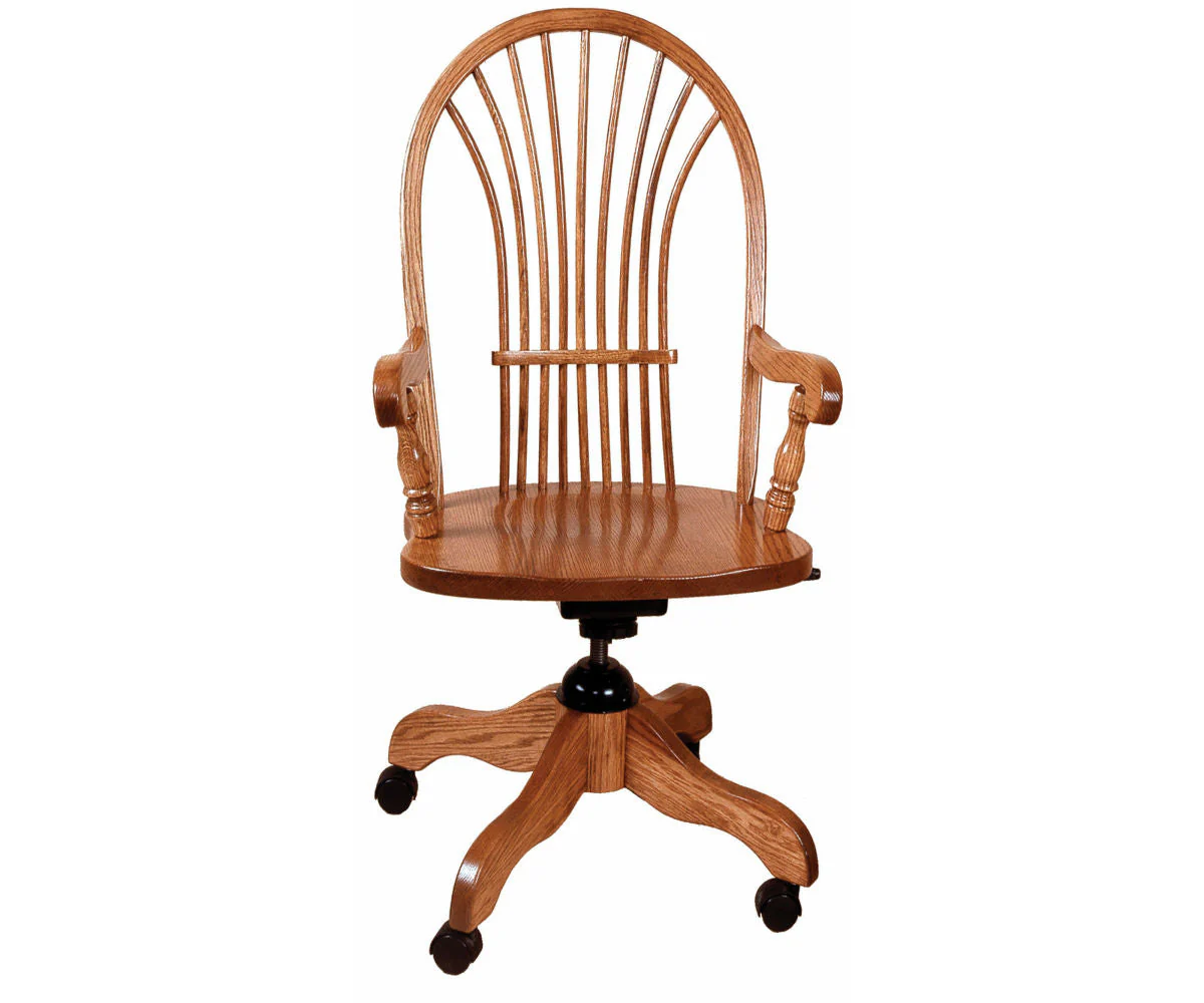 Amish Bow Sheaf Desk Chair