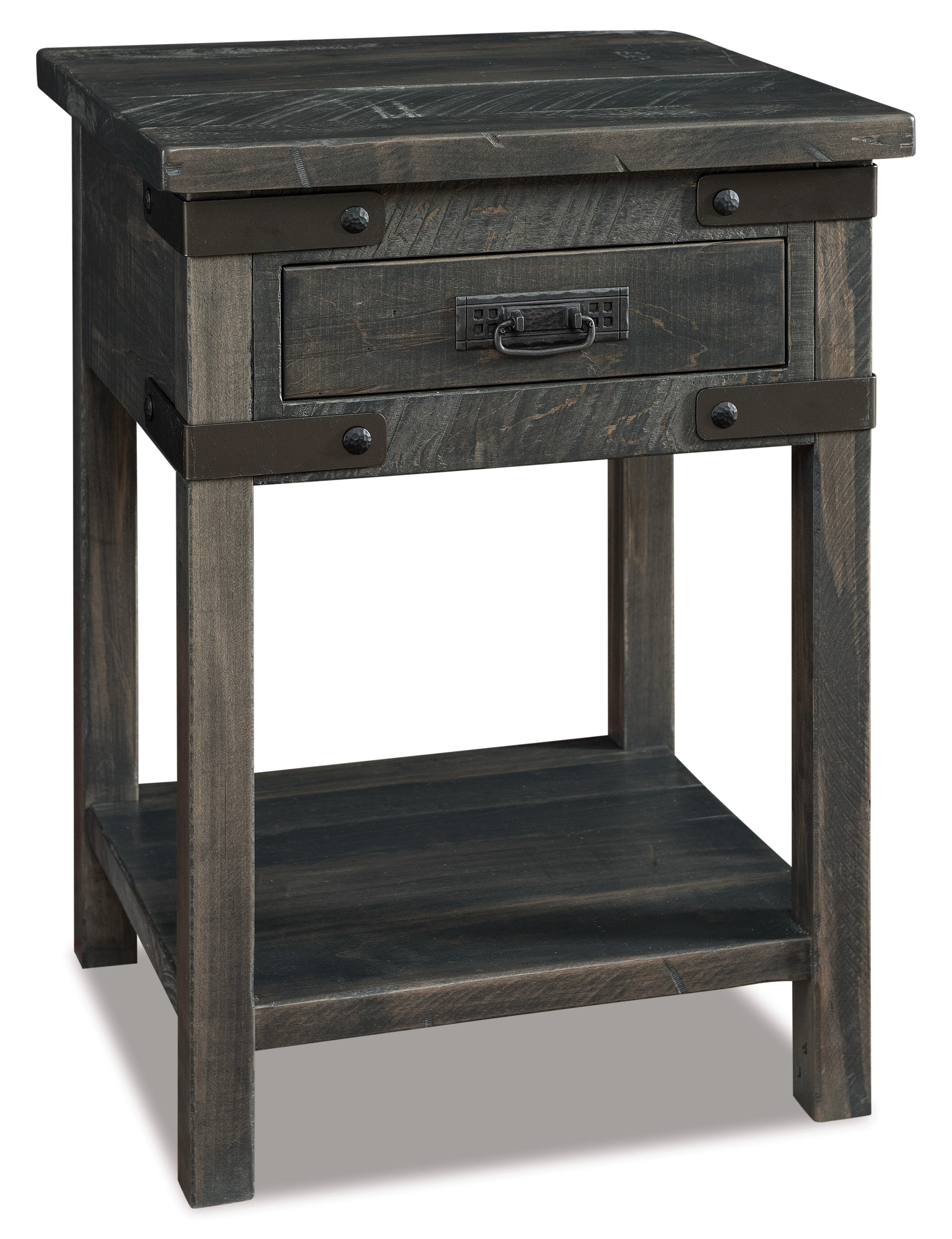Amish Ironwood One Drawer One Door Nightstand