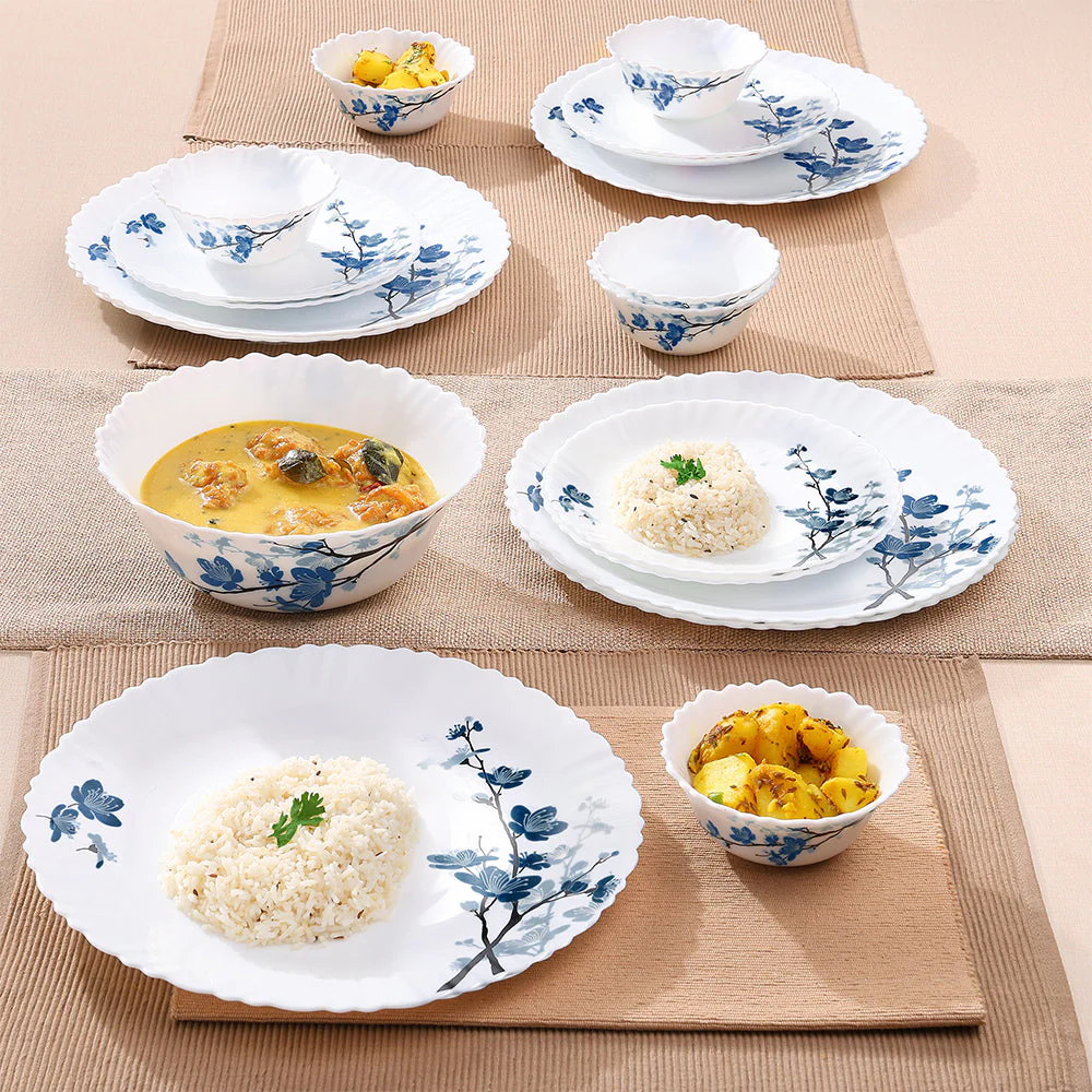 Larah by Borosil Mimosa Dinner Set, 19 pc