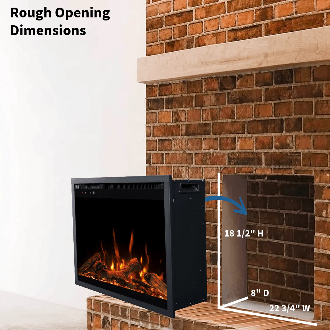 Fireplug™ Pro 24 inch Smart Electric Fireplace Insert with Fire Crackle Sound 80070