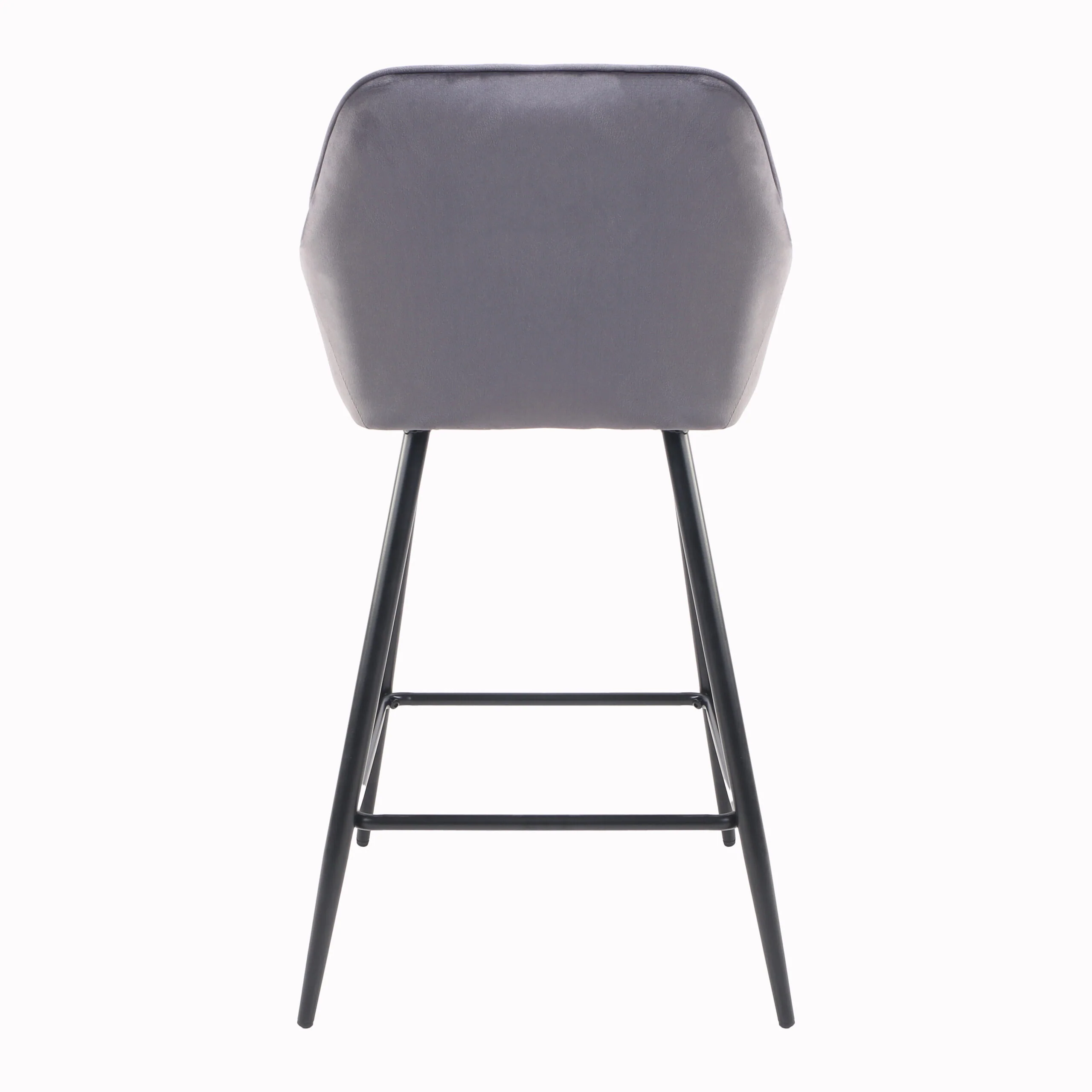 Èze Grey Crushed Velvet Bar Stool