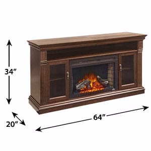 Canterbury Electric Fireplace Media Console in Espresso