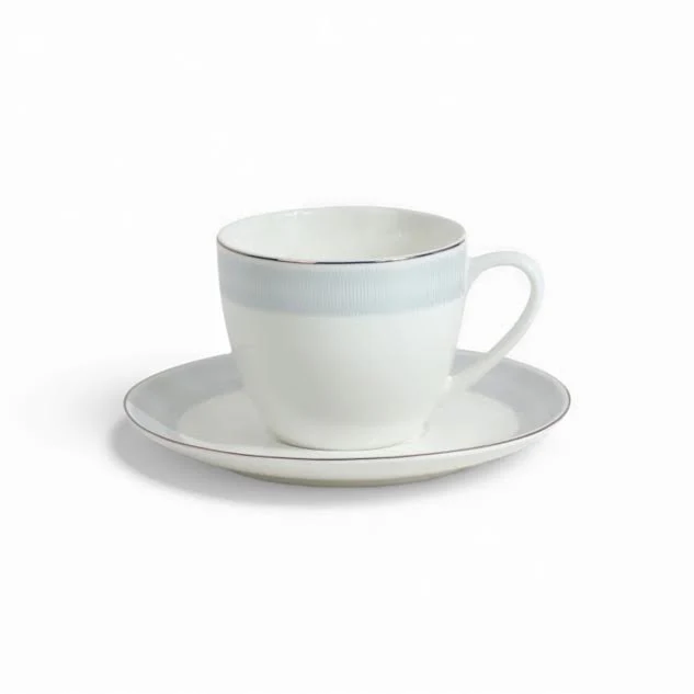 36 Piece New Bone Dinner Set White & Blue