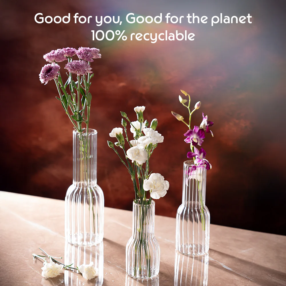 Trinity Fluted Vases - Set of 3