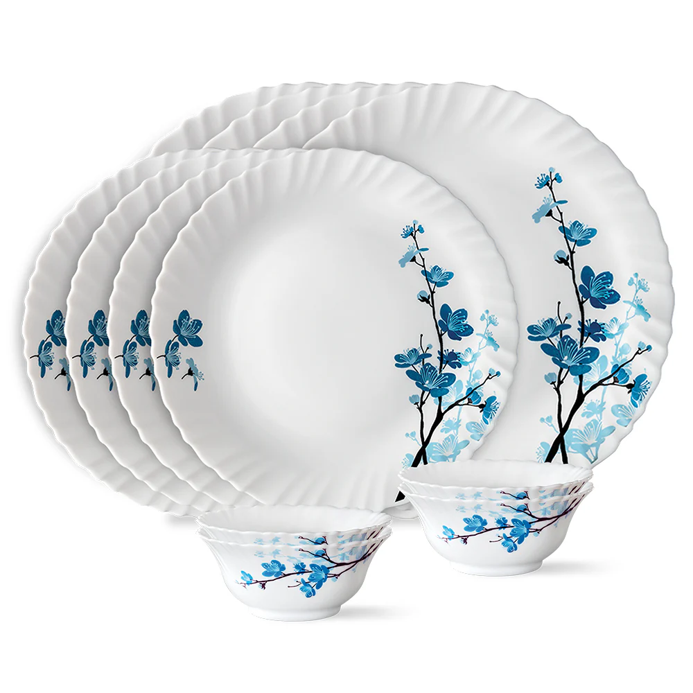 Larah by Borosil Mimosa Dinner Set, 12 pc