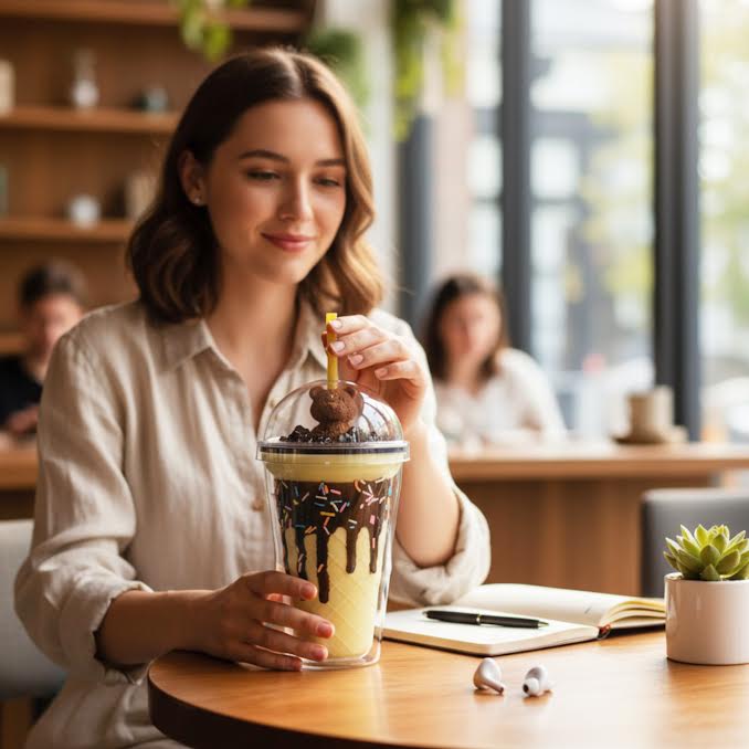 Bear & Ice 450ml Double Wall Cup Multicoloured