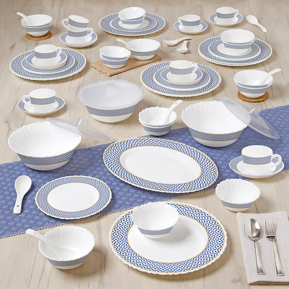 Larah by Borosil Juliet Dinner Set, 63 pc