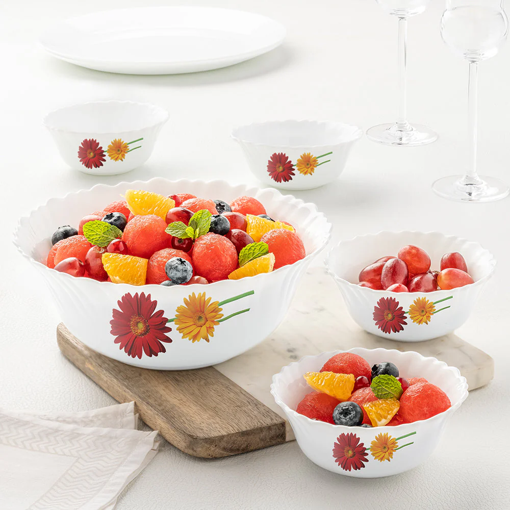 Larah by Borosil Zinnia Pudding Set, 7 pc (Small)