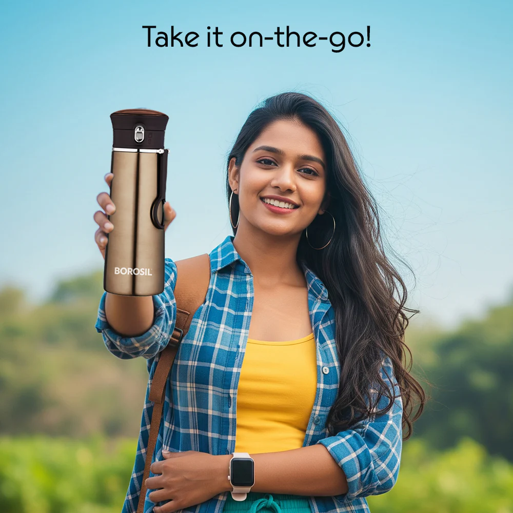 Borosil Travelease Brown, 360ml