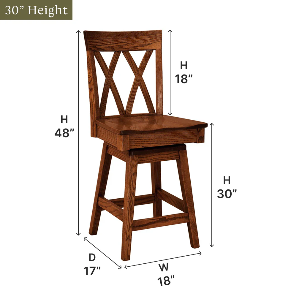 Amish Herrington Swivel Bar Chair