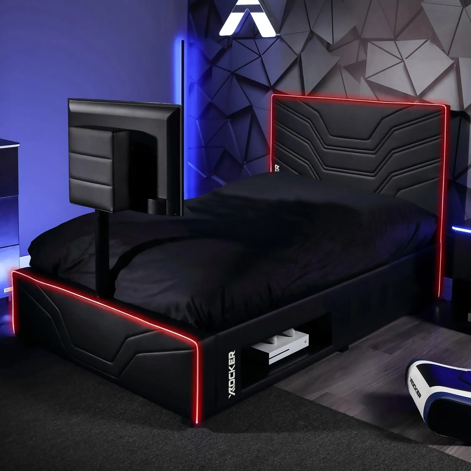 Oracle LED TV Gaming Bed - Black RGB