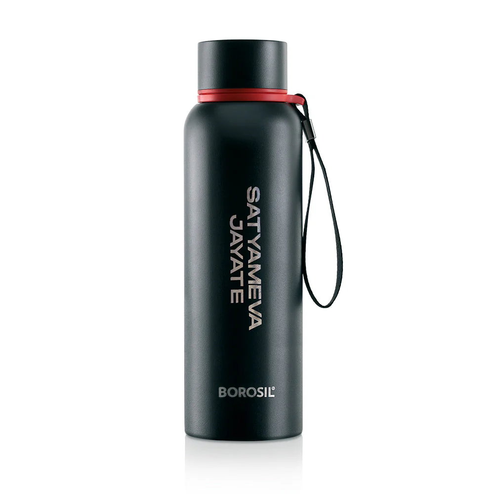 Borosil Trek Pride Satyameva Jayate, Black, 700ml