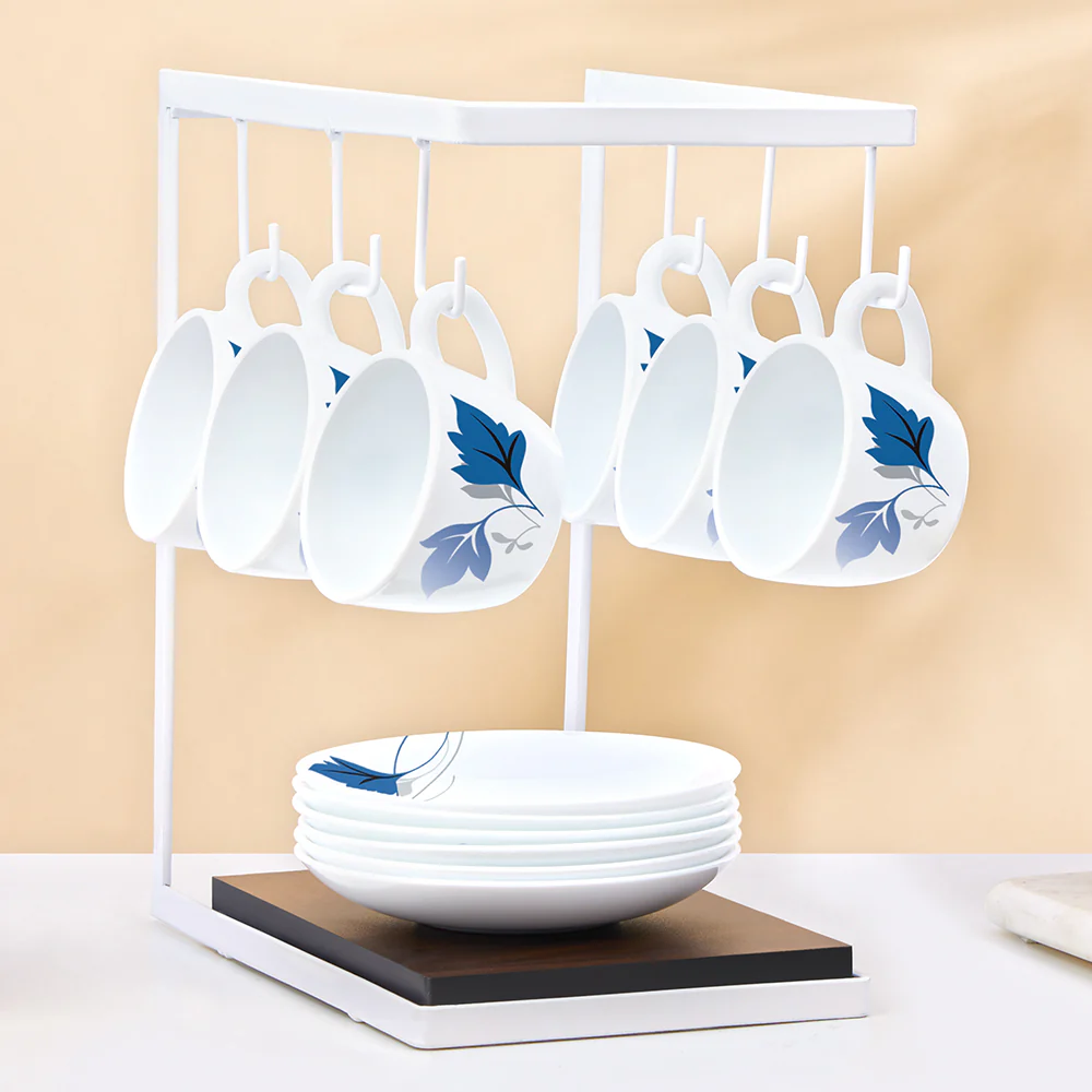 Larah by Borosil Ageria Cup n Saucer Set, 140ml x 12