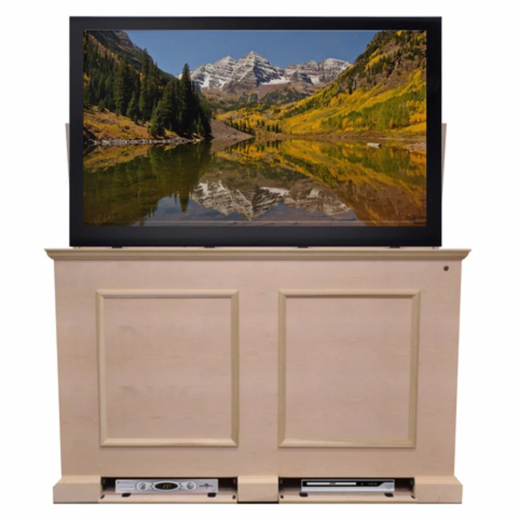 Grand Elevate 74009 Unfinished Smart TV Lift Cabinet for 65 Inch Flat screen TVs