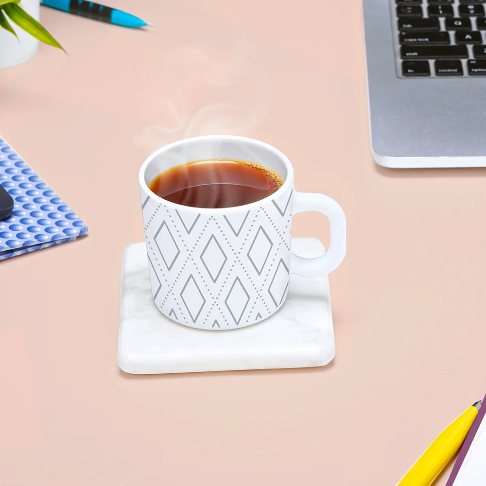 Larah by Borosil Angel Grey Mug Set, 180ml x 6