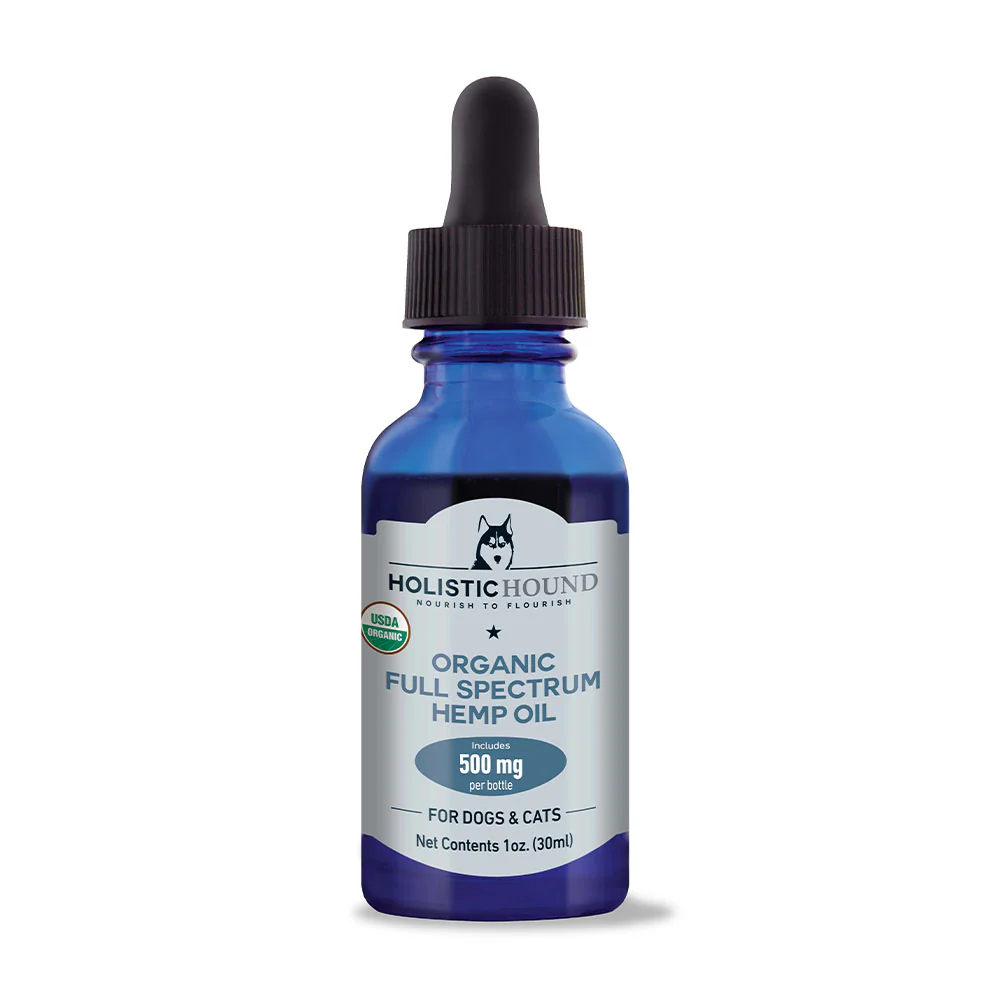 Holistic Hound® PCR Hemp Oil 500mg for Cat & Dog 1 Oz
