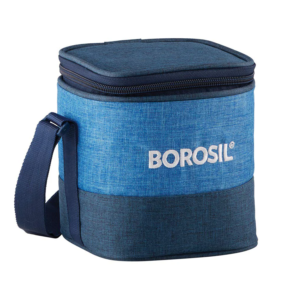 Borosil Prime Tall Lunch Bag, Square, For Set of 2, (320ml) (Only Bag)