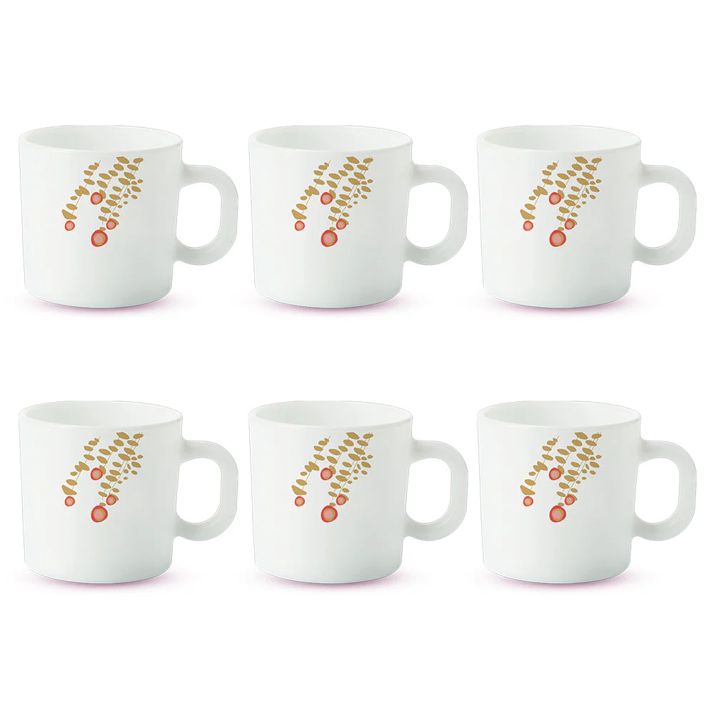 Larah By Borosil Pebbles Mug Set, 240ml x 2