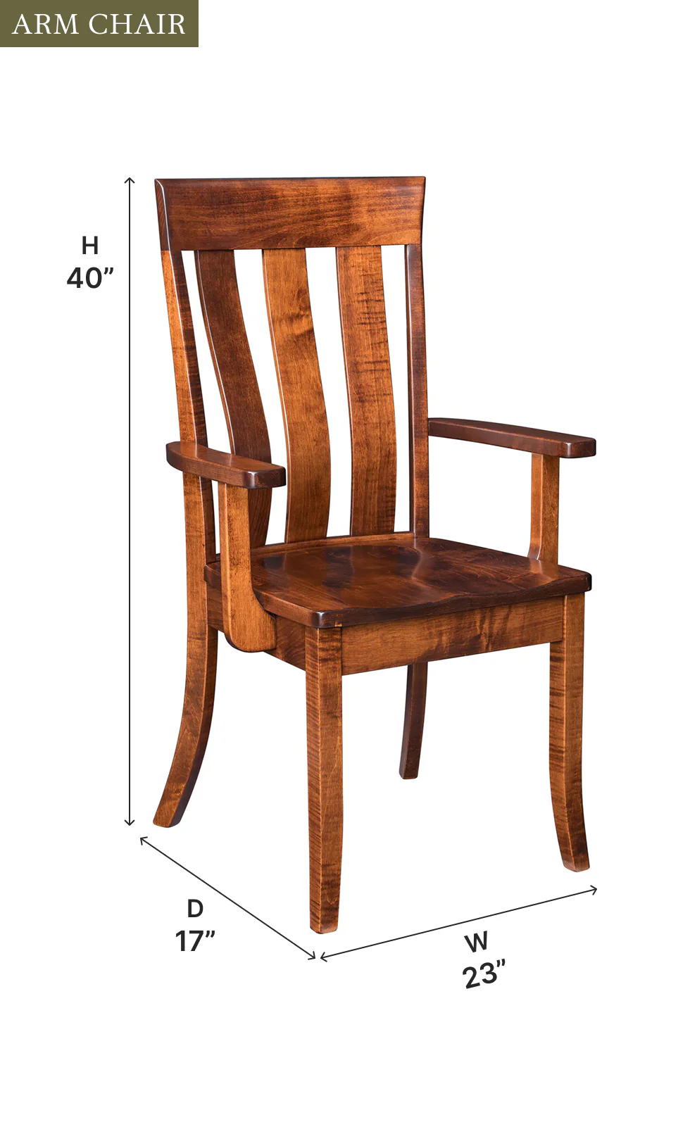 Amish Alexander Dining Chair - Quick Ship