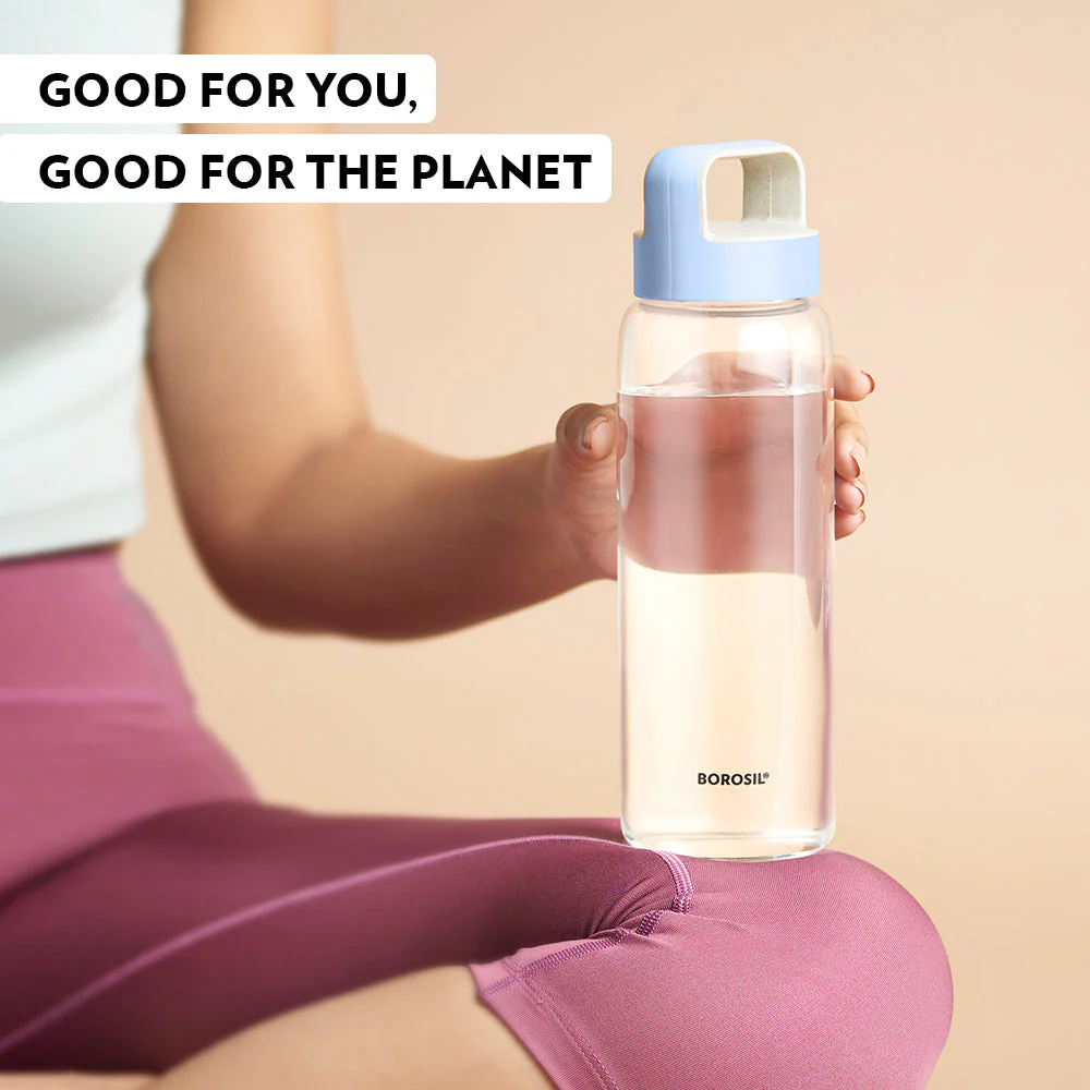 Crysto Wide Mouth Clear Glass Bottle