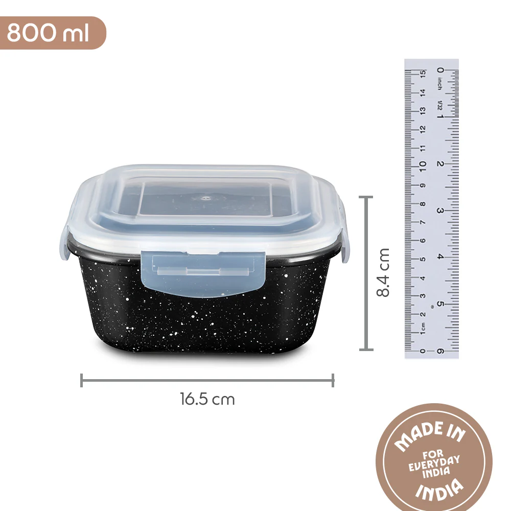 Colors Pebble Black Square Klip N Store