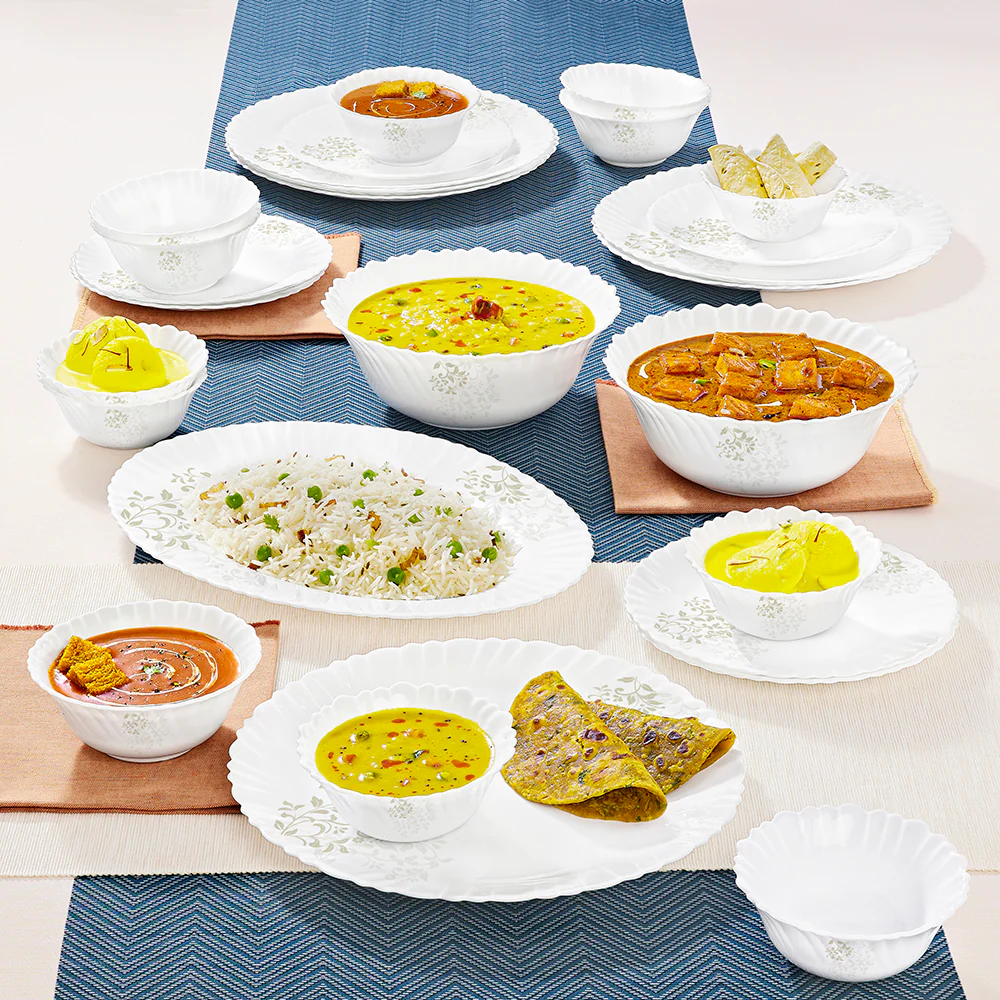 Larah by Borosil Ingot Dinner Set, 27 pc