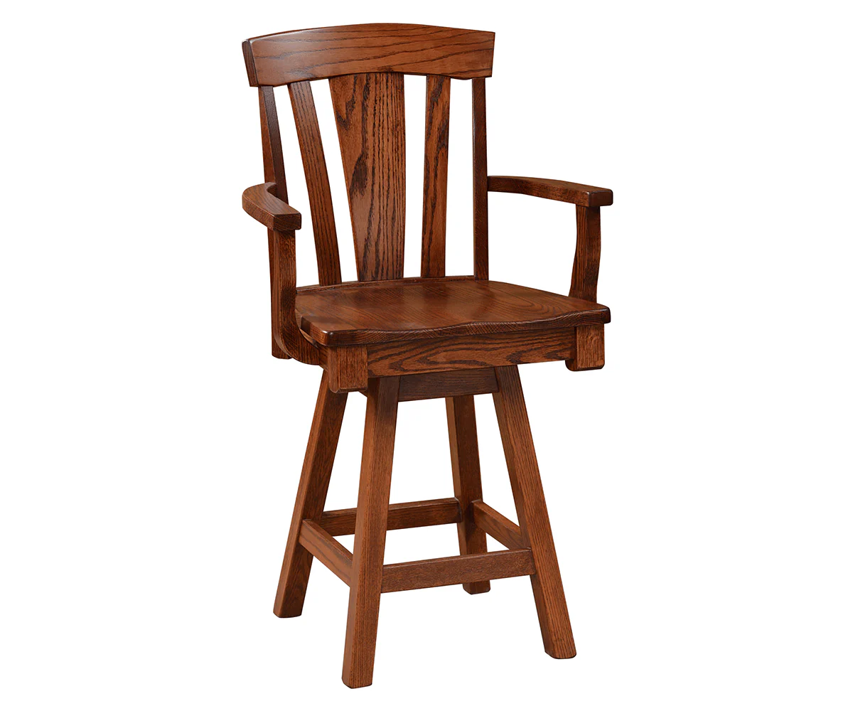 Amish Lexington Swivel Bar Chair