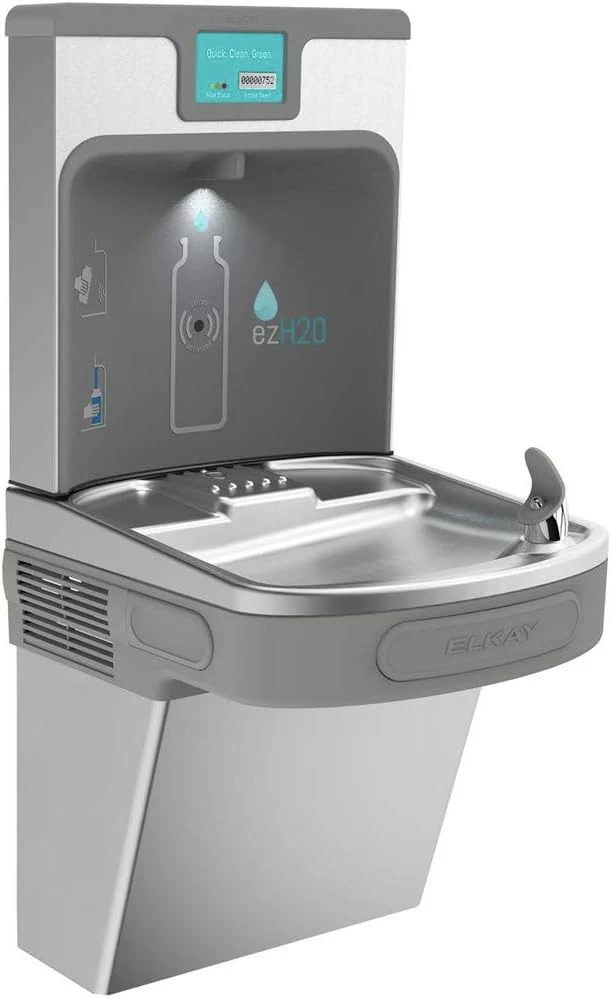 Enhanced Bottle Filling Station & ADA Cooler Refrigerated High Capacity Lead Reduction Quick Filter Change, Stainless Steel