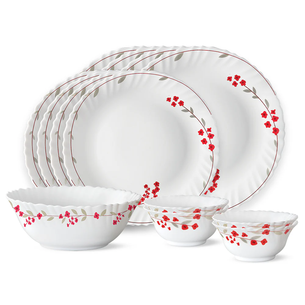 Larah by Borosil Verona Dinner Set, 13 pc