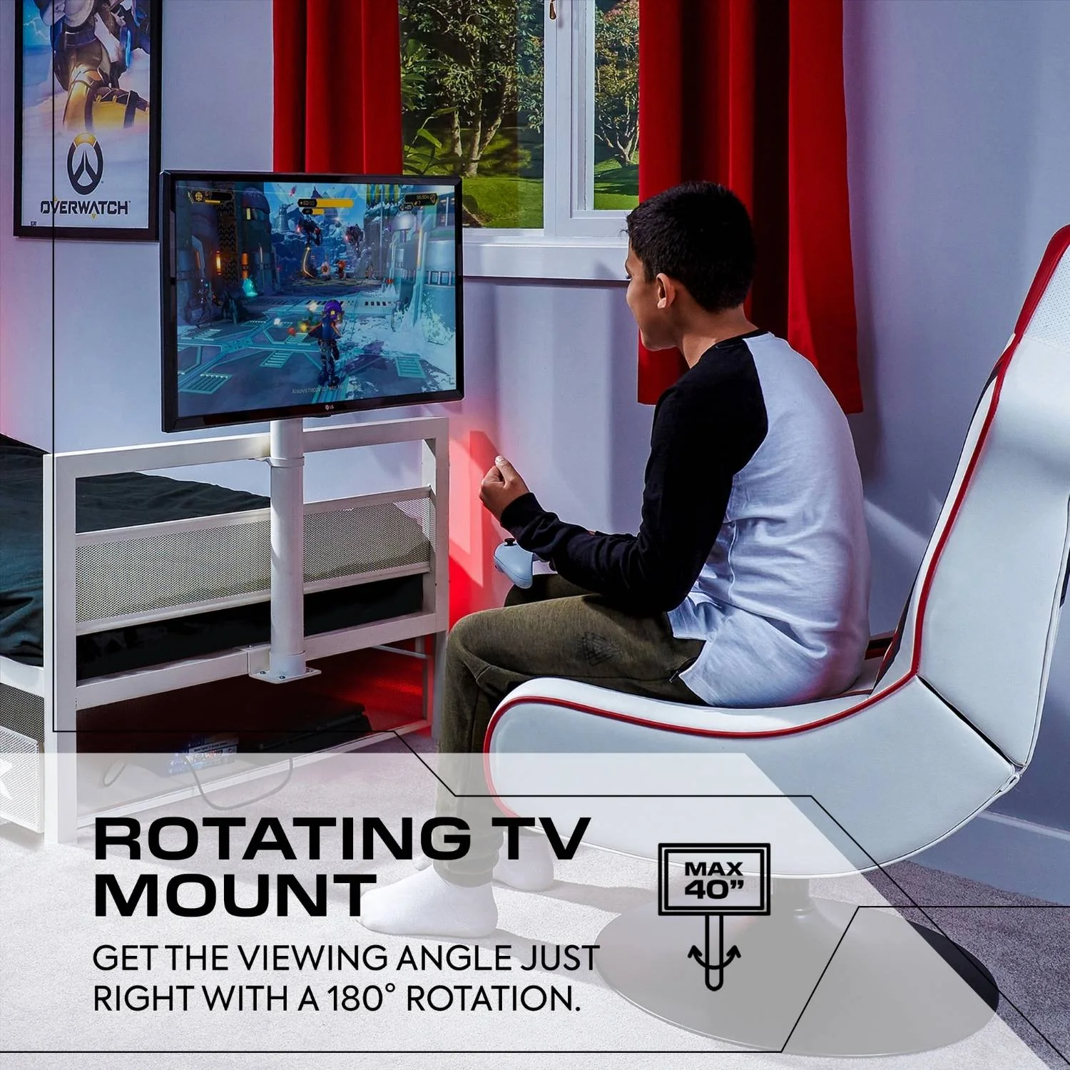 Basecamp Single Gaming TV Bed - White