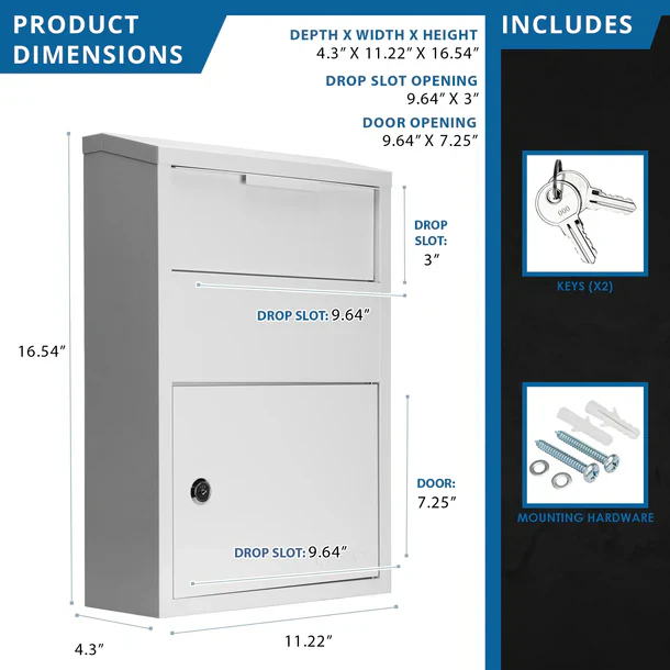Barska CB13956 Large Locking Wall Mount Drop Box